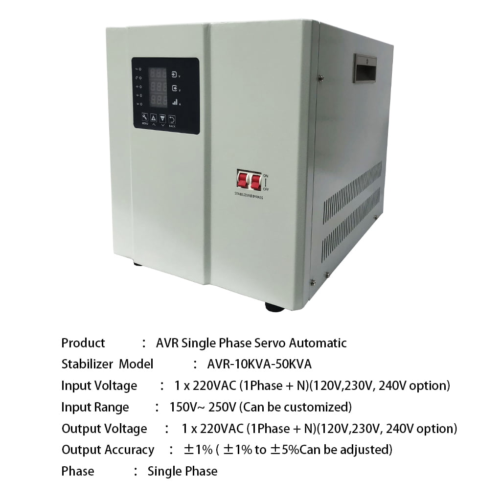 Single Phase Servo Voltage Stabilizer